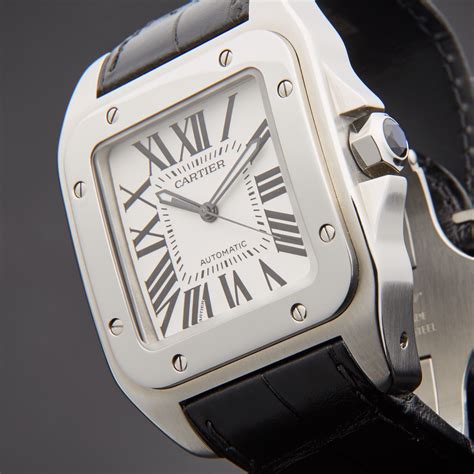 cartier santos large used|pre owned cartier santos 100.